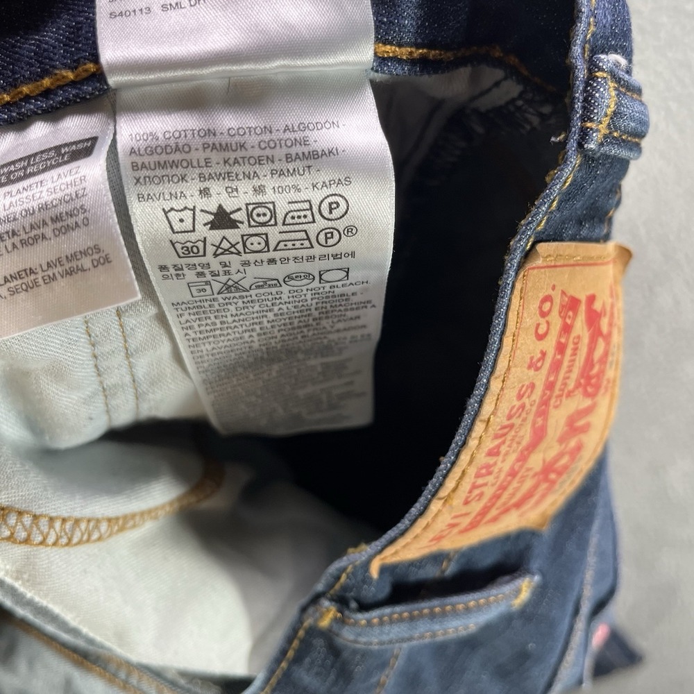 Levi's Jeans Mens 40x32 Blue 569 Loose Straight Fit Dark Wash 100% Cotton Denim - Picture 6 of 14